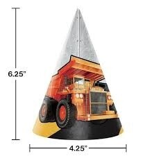 Hat - Paper - Big Dig Construction - 8pkg