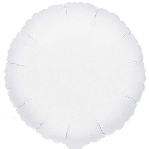 FoilBaloon - White -  Round - 17&quot;