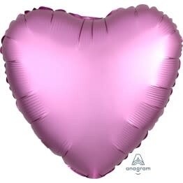 Foil Balloon-Satin Luxe Heart Flamingo Pink-18