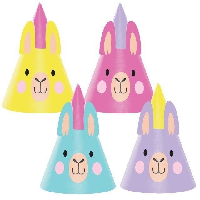 Hats - Llama Party - 8pk