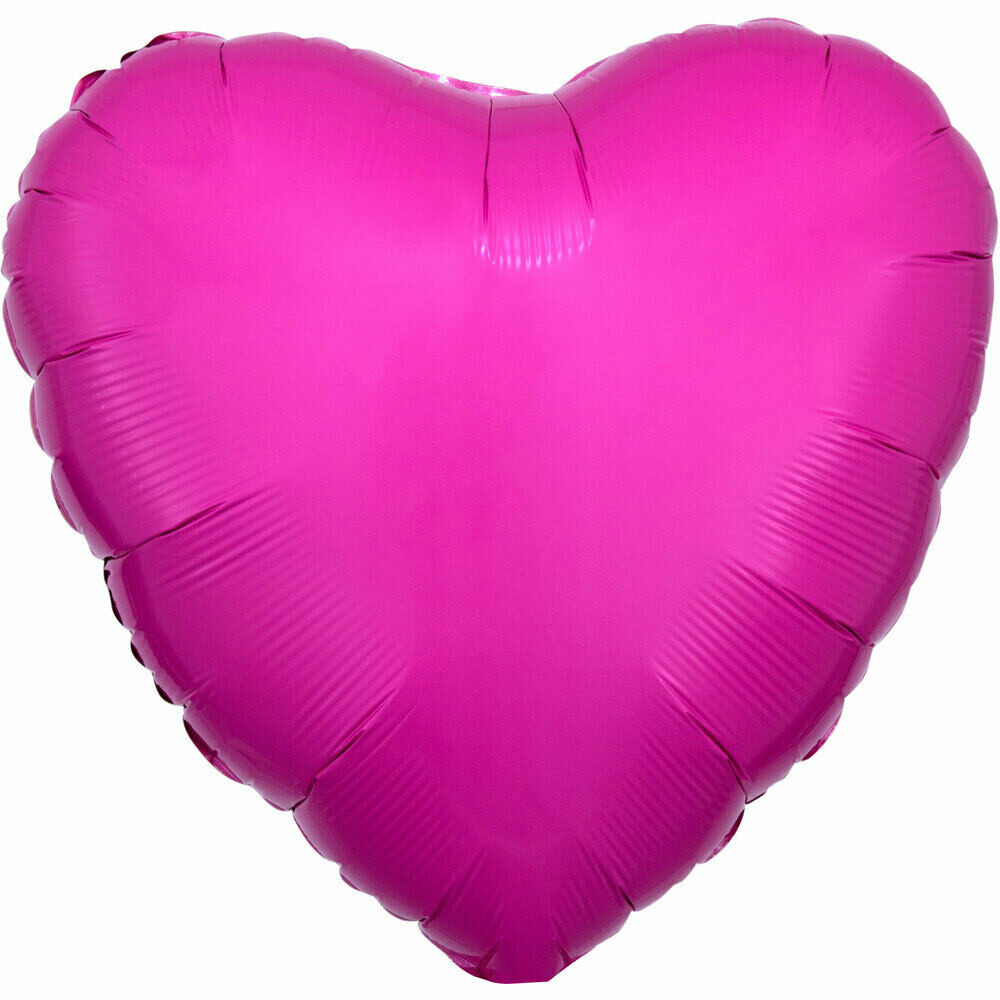 Foil Balloon - Bright Pink - Heart - 17&quot;