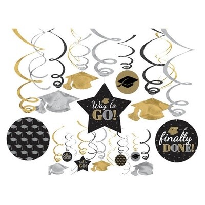 Swirl Decorations-Way to Go-30pcs