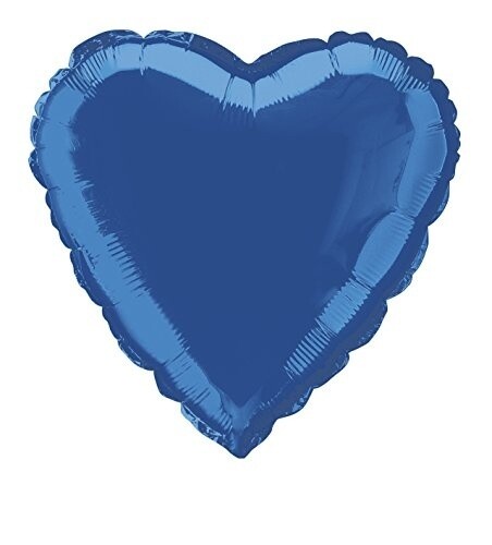 Foil Balloon - Shimmering Blue - Heart - 17&quot;