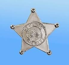 Sheriff Badge - Silver - 1pc