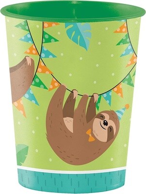 Cups - Plastic - Sloth Party - 16oz - 1pc