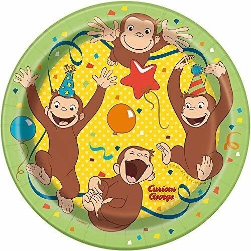 Plates - Bev Curious George -  8 pk
