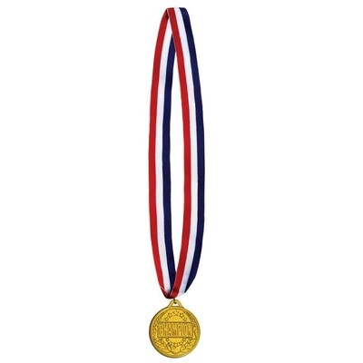 Medal-Champion Gold Medal with Ribbon