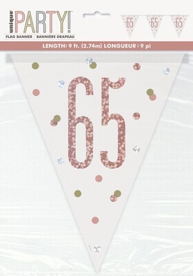 Pennant Banner-65th Birthday