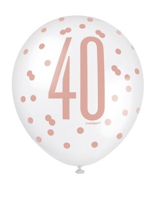 Latex Balloons- 40th Birthday