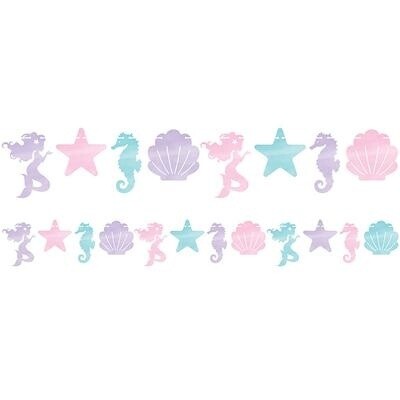 Shaped Ribbon Banner-Mermaid Shine-6ft x 6&quot;