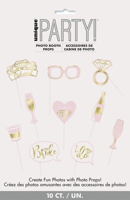 Photo Booth Props-Bachelorette Pink and Gold-10pk
