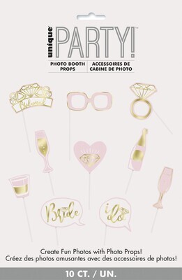 Photo Booth Props-Bachelorette Pink and Gold-10pk