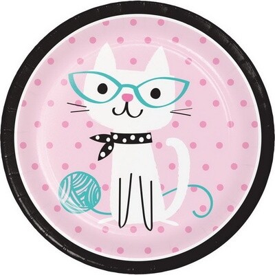 Plates - LN - Purr-Fect Party - 8pkg