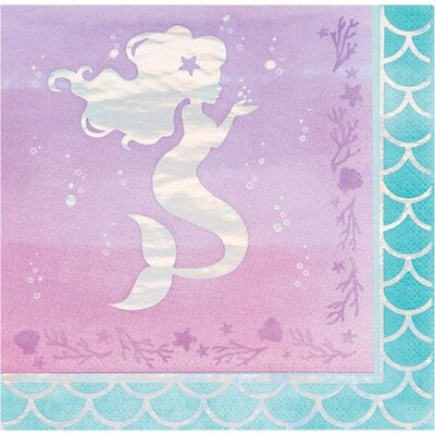 Luncheon Napkins-Mermaid Shine-16pk-3ply