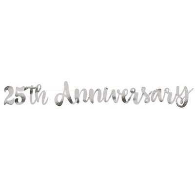 Banner-25th Anniversary Banner-Silver-5ft