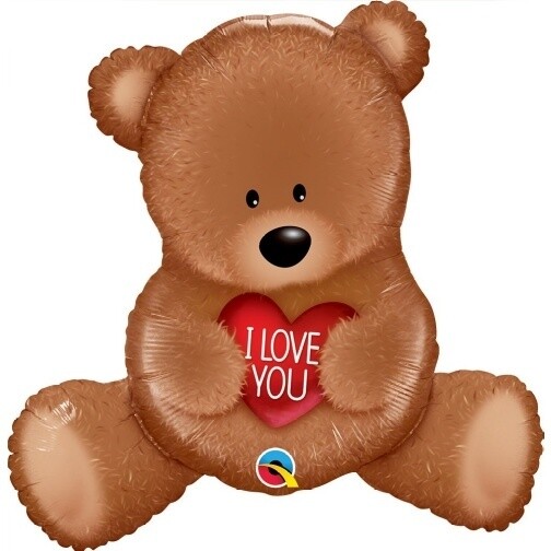 Foil Balloon - I Love You Teddy Bear - 35&quot;