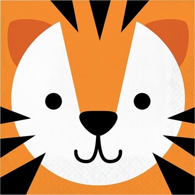 Napkins - LN - Tiger Animal Faces - 16pkg - 2ply