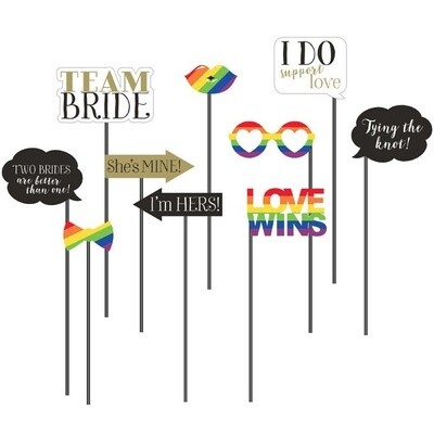 Photo Props - Mr. &amp; Mr - Wedding - 10pcs
