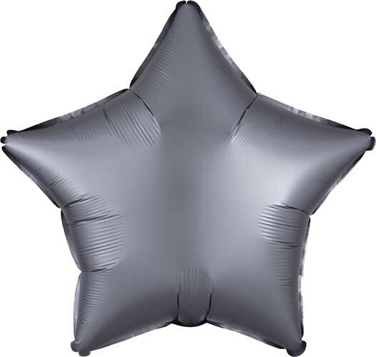 Foil Balloon - Graphite - Star - 19&quot;