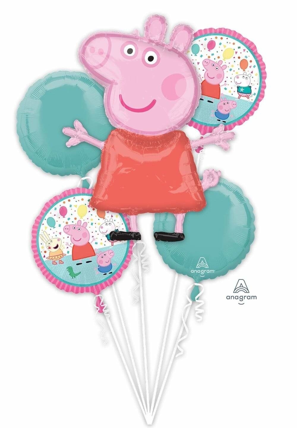 Foil Balloon - Peppa Pig Bouquet - 5pkg