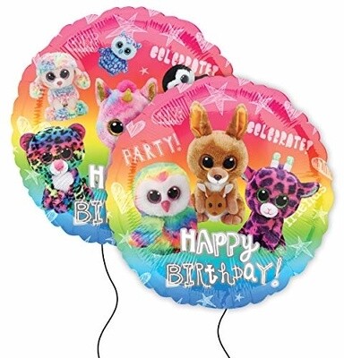 Foil Balloon - Beanie Boos Happy Birthday - 18" - 1pk