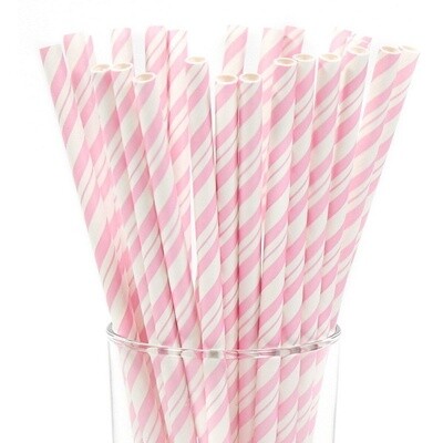 Paper Straws-Classic Pink-24pk