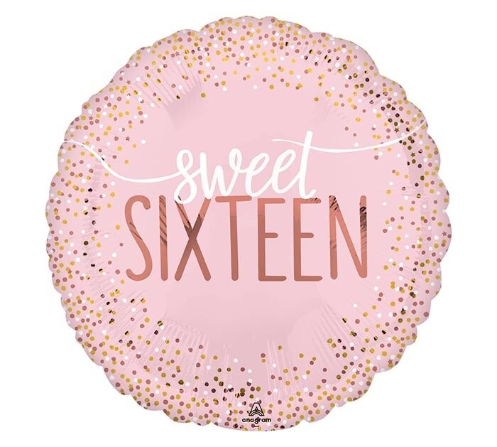 Foil Balloon-Sweet Sixteen-18&quot;