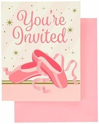 Invitations - Twinkle Toes - 8 pcs