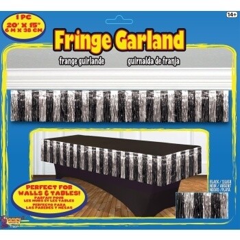 Garland - Silver &amp; Black / 1 Pc 20&#39; x 15&quot;