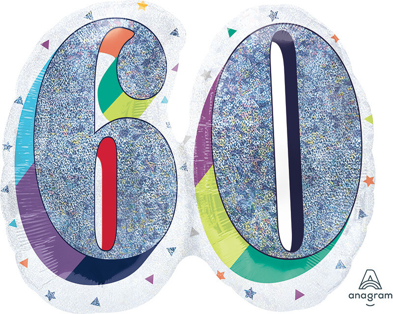 Balloons-Supershape-Holographic Age 60-28&quot;