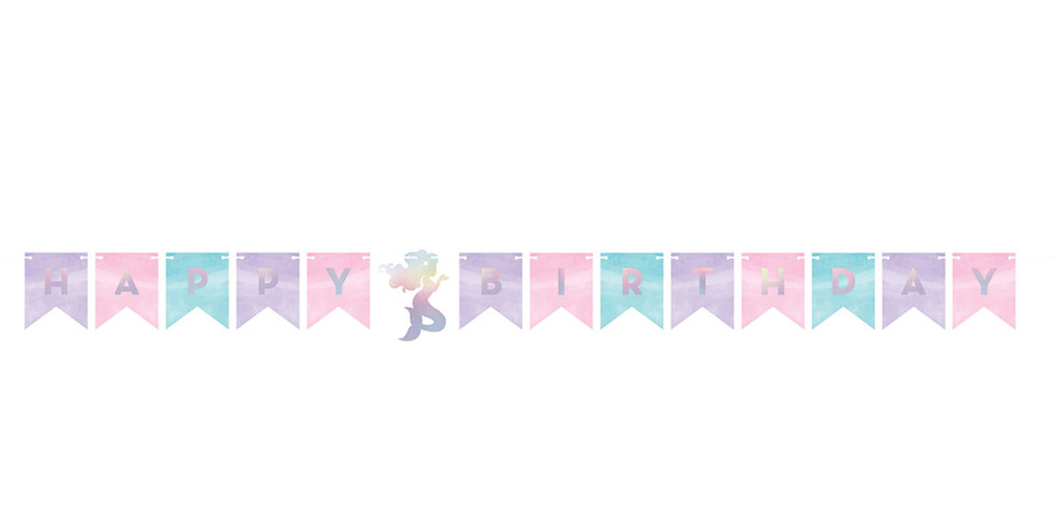 Shaped Ribbon Banner-Mermaid Shine-5.37ft x 6&quot;