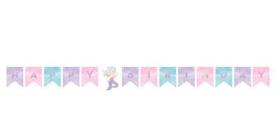 Shaped Ribbon Banner-Mermaid Shine-5.37ft x 6&quot;
