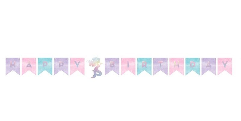 Shaped Ribbon Banner-Mermaid Shine-5.37ft x 6&quot;