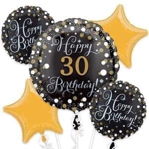 Foil Balloon - HB - sparkling Personalized - 5 PK