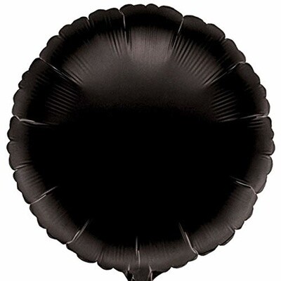 Foil Balloon - Round - Black - 17&quot;