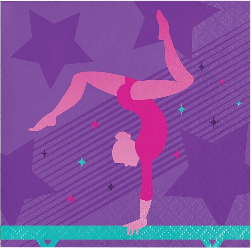 Napkins - BEV - Gymnastic Party - 16pk - 2ply