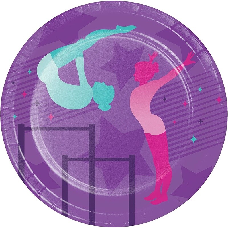 Plates - BV - Gymnastics Party - 7&quot; - 8pkg
