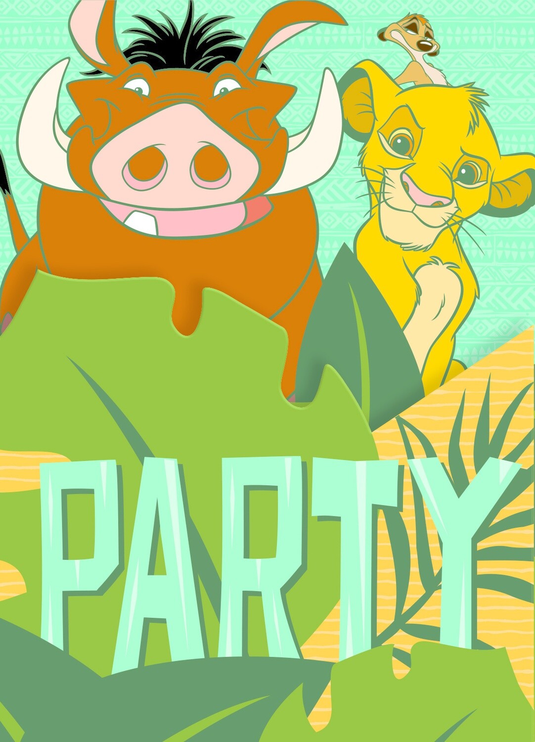 Invitations-Lion King-8pkg