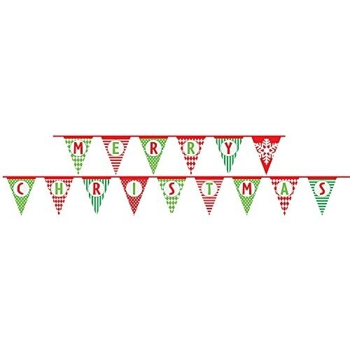 Flag Banner - Merry Christmas - 14ft - 1pc
