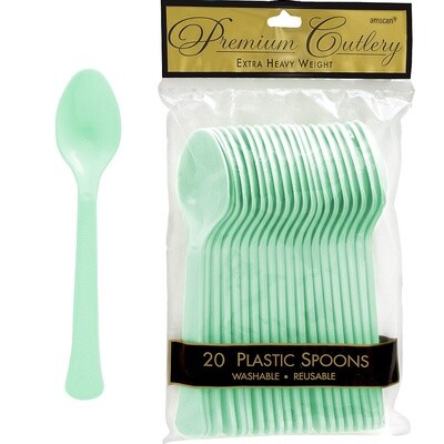 SpoonPlastic-Cool Mint-20pk