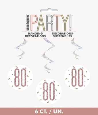 Hanging Decorations-80th Birthday