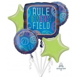 Foil Balloon Bouquet - Birthday Baller - 5pkg
