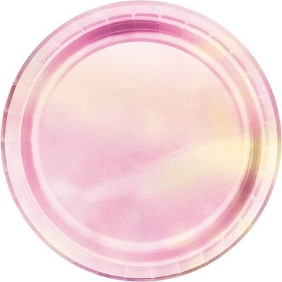 Luncheon Paper Plates-Iridescent-9&quot;-8 Count