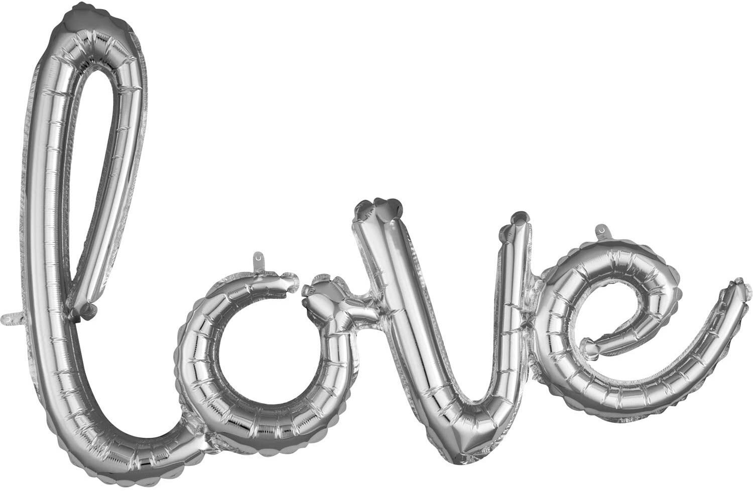 Foil Balloon- Air-Filled- Love - Silver