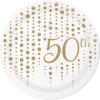 Plates-B/P-50th Anniversary Dots-8&quot;