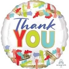 Foil Balloon - Thank You Painted - 18&quot;