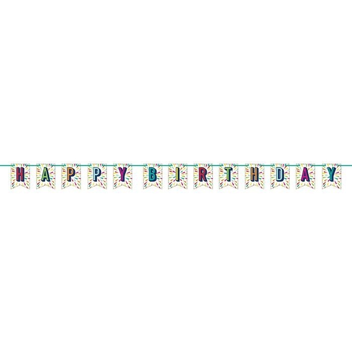 Banner - Birthday Burst - 7ft x 6&quot; - 1pc