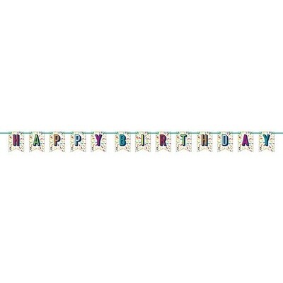 Banner - Birthday Burst - 7ft x 6&quot; - 1pc