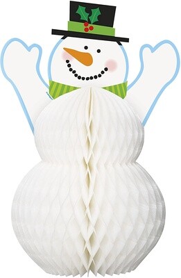 Honeycomb Decoration - Snowman - 12&#39;&#39; - 1pc