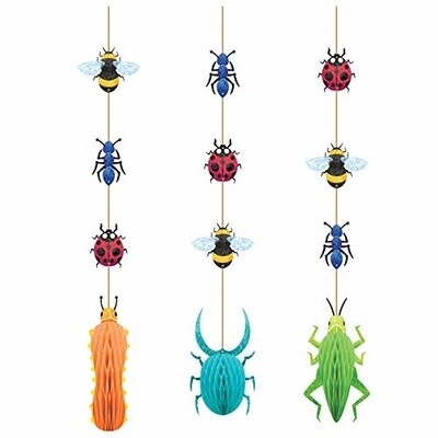 Hanging Cutouts - Birthday Bugs - 4&quot; x 39&quot; - 3pcs